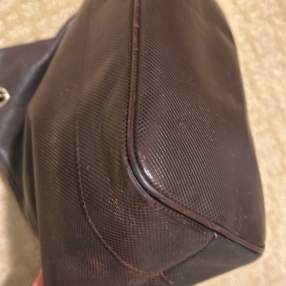 Bottega Veneta RARE vintage brown embossed leather shoulder bag with gold chain - Picture 8 of 16